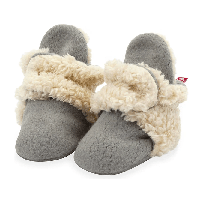 Zutano Furry Baby Bootie Footwear Zutano Gray 3 Months 