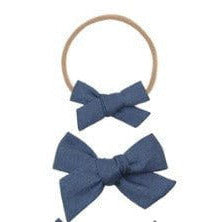 Lou Lou & Company Bow Headband Headband Lou Lou & Company Linen Cadet  