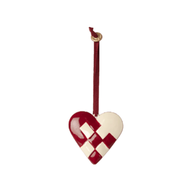 Maileg Metal Ornament, Braided Heart -Red Ornaments Maileg   