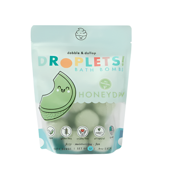 Dabble & Dollop 100% Natural Bath Bombs - Honeydew Melon Natural Toiletries Dabble & Dollop   