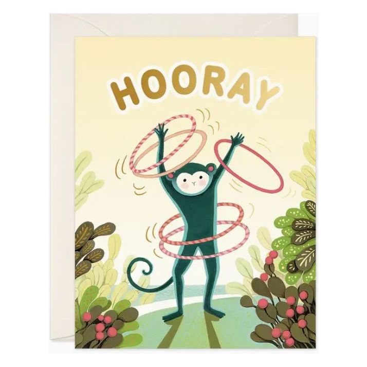 Baby & Birthday Greeting Cards -Joojoo Paper Greeting cards The Natural Baby Company Monkey Hooray  