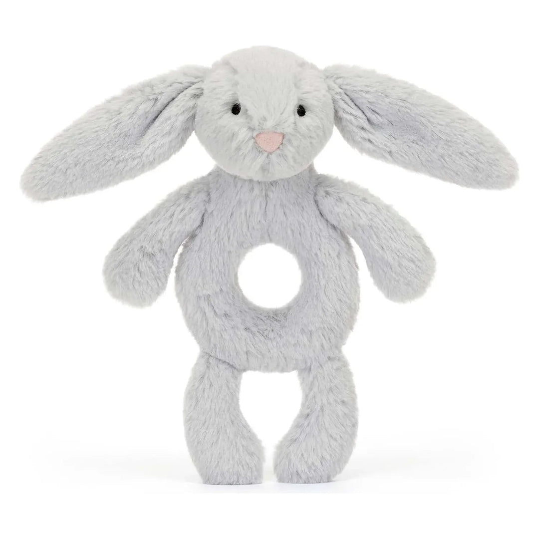 Jellycat Bashful Grey Bunny Ring Rattle Baby Jellycat Jellycat   