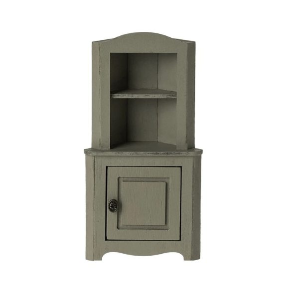 Maileg Corner Cabinet, Mouse - Light Green Dollhouses and Access. Maileg   