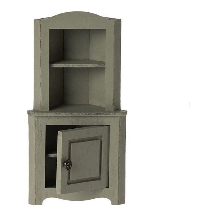 Maileg Corner Cabinet, Mouse - Light Green Dollhouses and Access. Maileg   