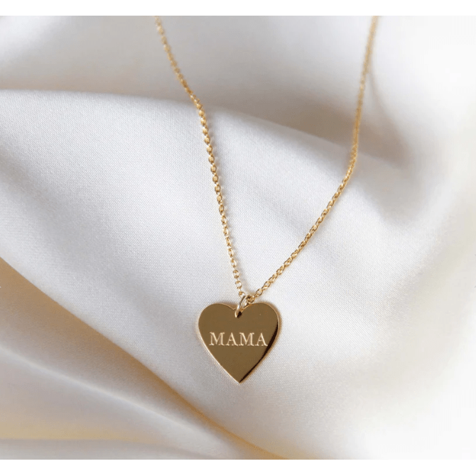 Maive Jewelry- Mama Heart Necklace, Gold Necklace Maive Jewelry   