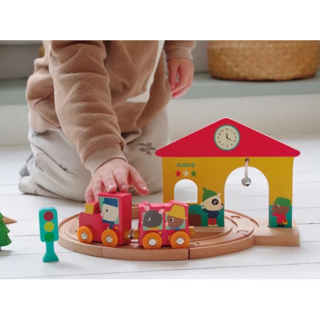 Djeco Minitrain Wooden Train Set Wooden Toys Djeco   