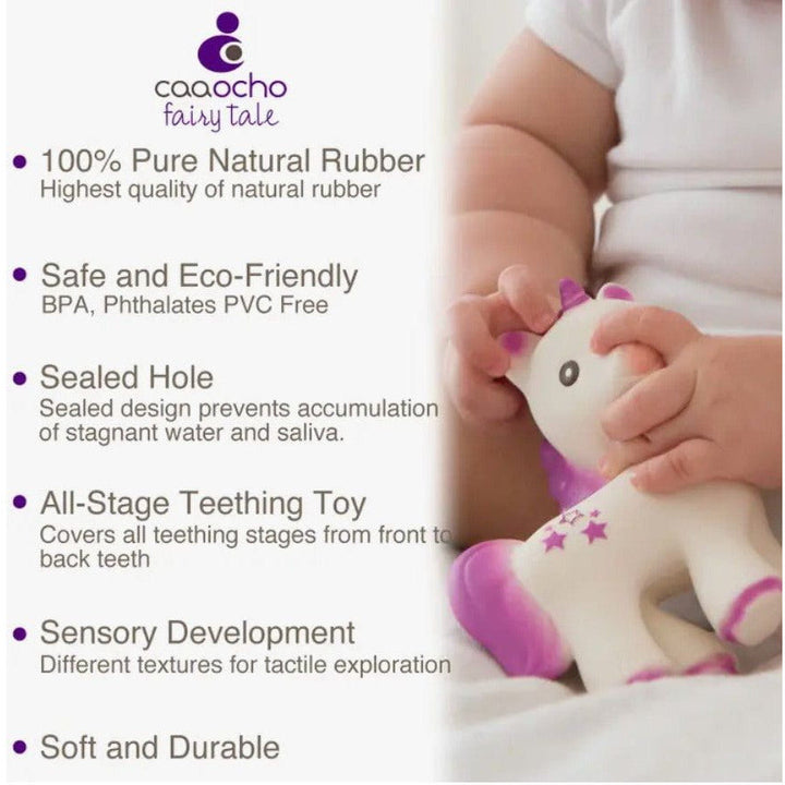 CaaOcho Mira the Unicorn Teether Lavender Natural Toiletries CaaOcho   