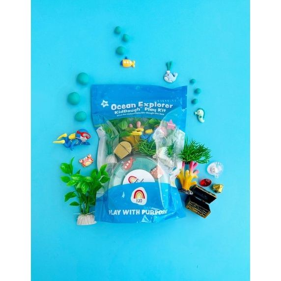 Earth Grown KidDough Play Kit - Ocean Explorer Clay/Dough EGKD   