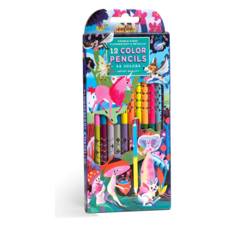 eeBoo Magical Creatures 12 Double Sided Pencils Pencils eeBoo   