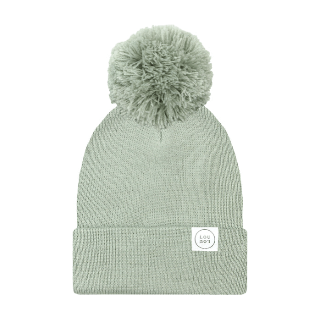 Lou Lou & Company Beanie With Pom hat Lou Lou & Company Pewter  