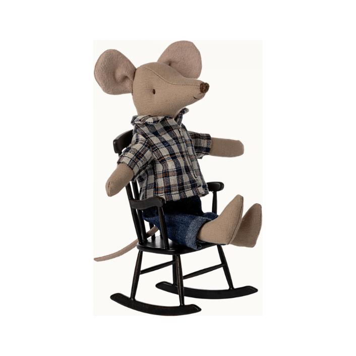 Maileg Rocking Chair. Mouse- Anthracite Rocking Chair Maileg   