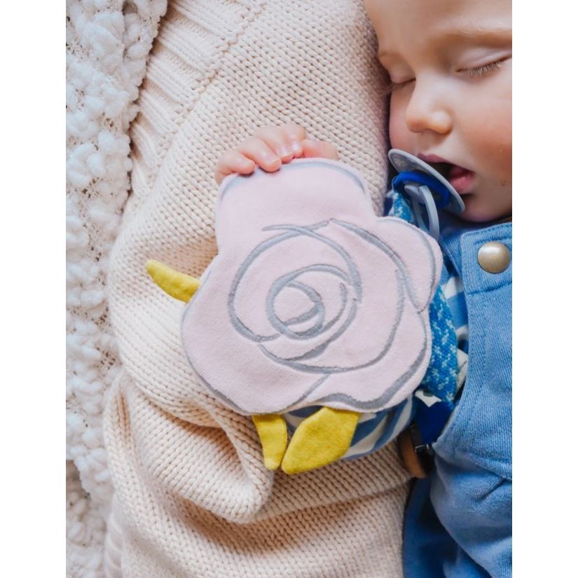 Tikiri Scrunchies- Flower Rose with Crinkle Pacifiers and Teething Tikiri   