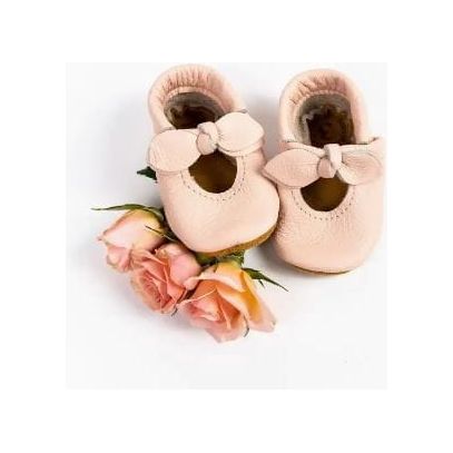 Starry Knight Rose Blush Bella Janes Baby Moccasins Baby Shoes Starry Knight Designs   