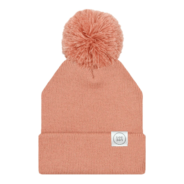 Lou Lou & Company Beanie With Pom hat Lou Lou & Company Salmon Pink  