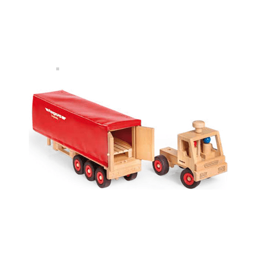 Fagus Semi Truck With Trailer Wooden Toys Fagus   