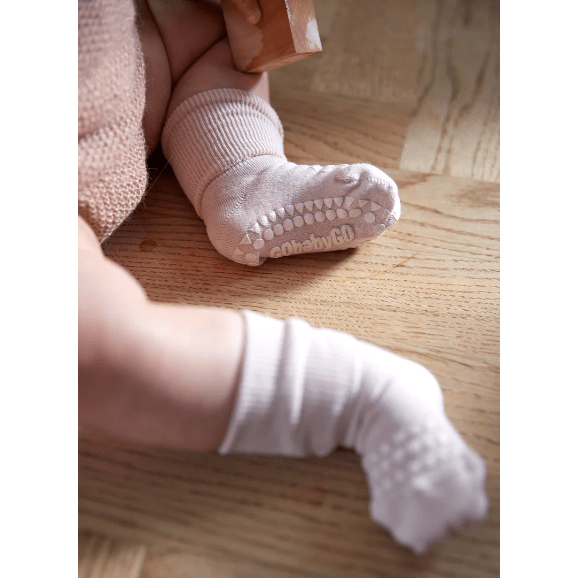 GoBabyGo Non-Slip Socks Bamboo Fiber - Soft Pink Socks GoBabyGo   