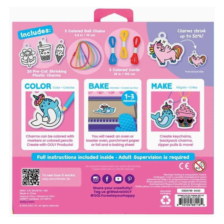 Ooly Shrink-Its! D.I.Y. Shrink Art Kit - Cute Crew childrens crafts Ooly   