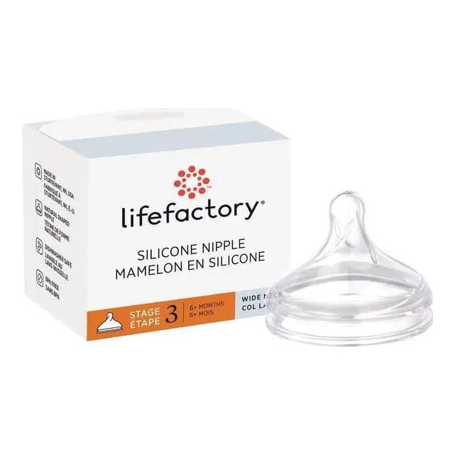 Lifefactory Wide Neck Nipple 1pk, 8oz Bottles Bottles & Sippies Lifefactory   