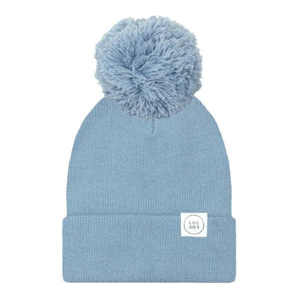 Lou Lou & Company Beanie With Pom hat Lou Lou & Company Steel Blue  