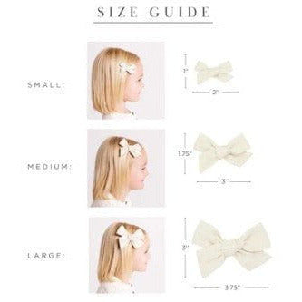 Lou Lou & Company Linen Bow Clip- Single Medium Headband Lou Lou & Company   