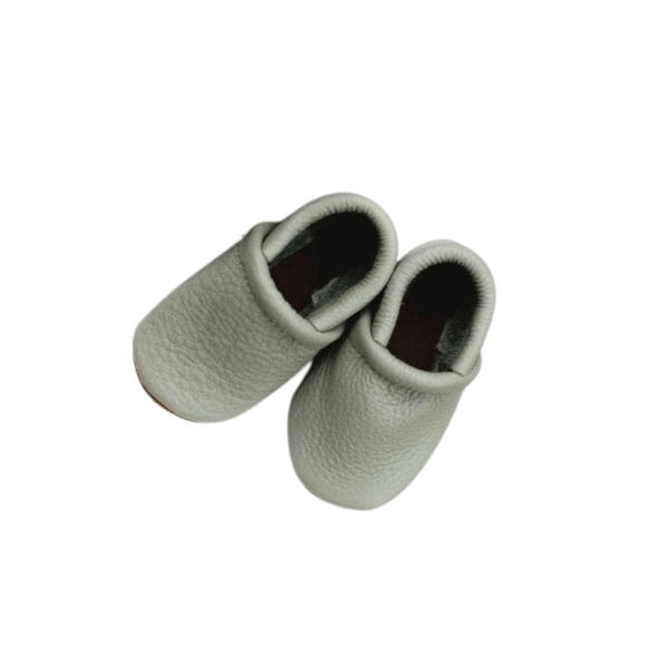 Starry Knight Spring Leather Moccasin Baby Booties- Tea Green Baby Shoes Starry Knight Designs   