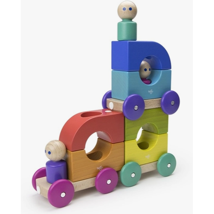 Tegu Magnetic Tram Rainbow Wooden Toys Tegu   