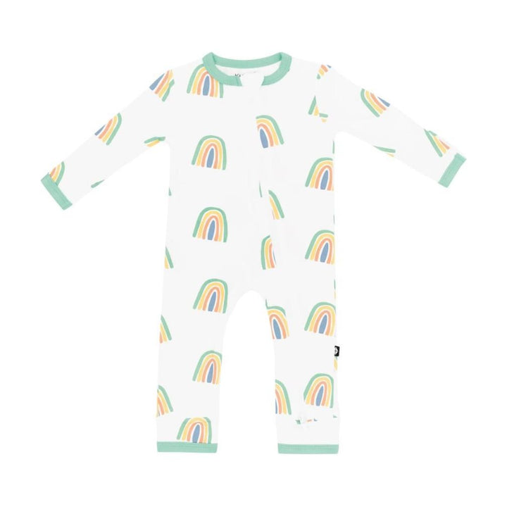 Kyte Baby Zippered Romper- Newborn Romper Kyte Baby NB Wasabi Rainbow 