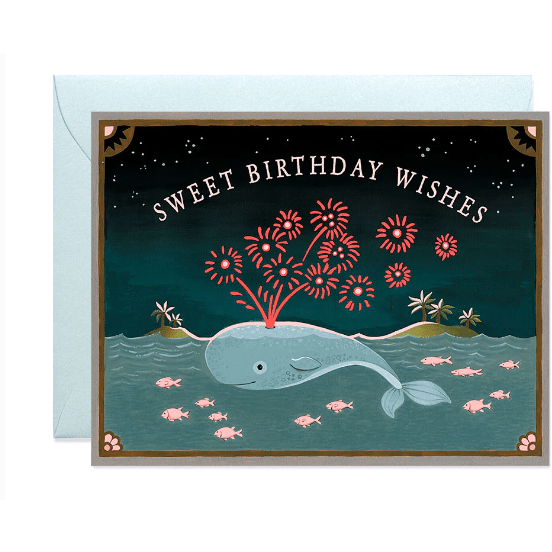 Baby & Birthday Greeting Cards -Joojoo Paper Greeting cards The Natural Baby Company Whale Birthday Greeting Card  