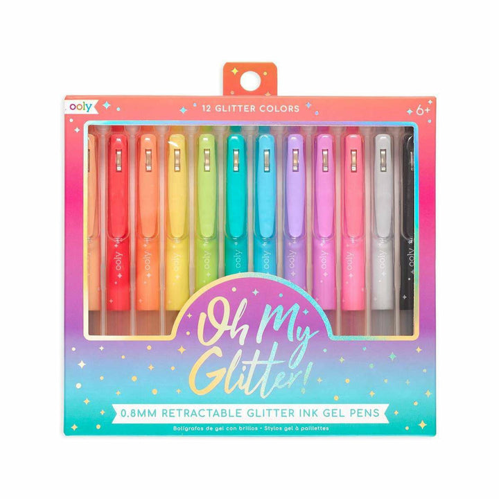 Ooly Oh my Glitter! Retractable Gel Pens - Set of 12 Markers Ooly   