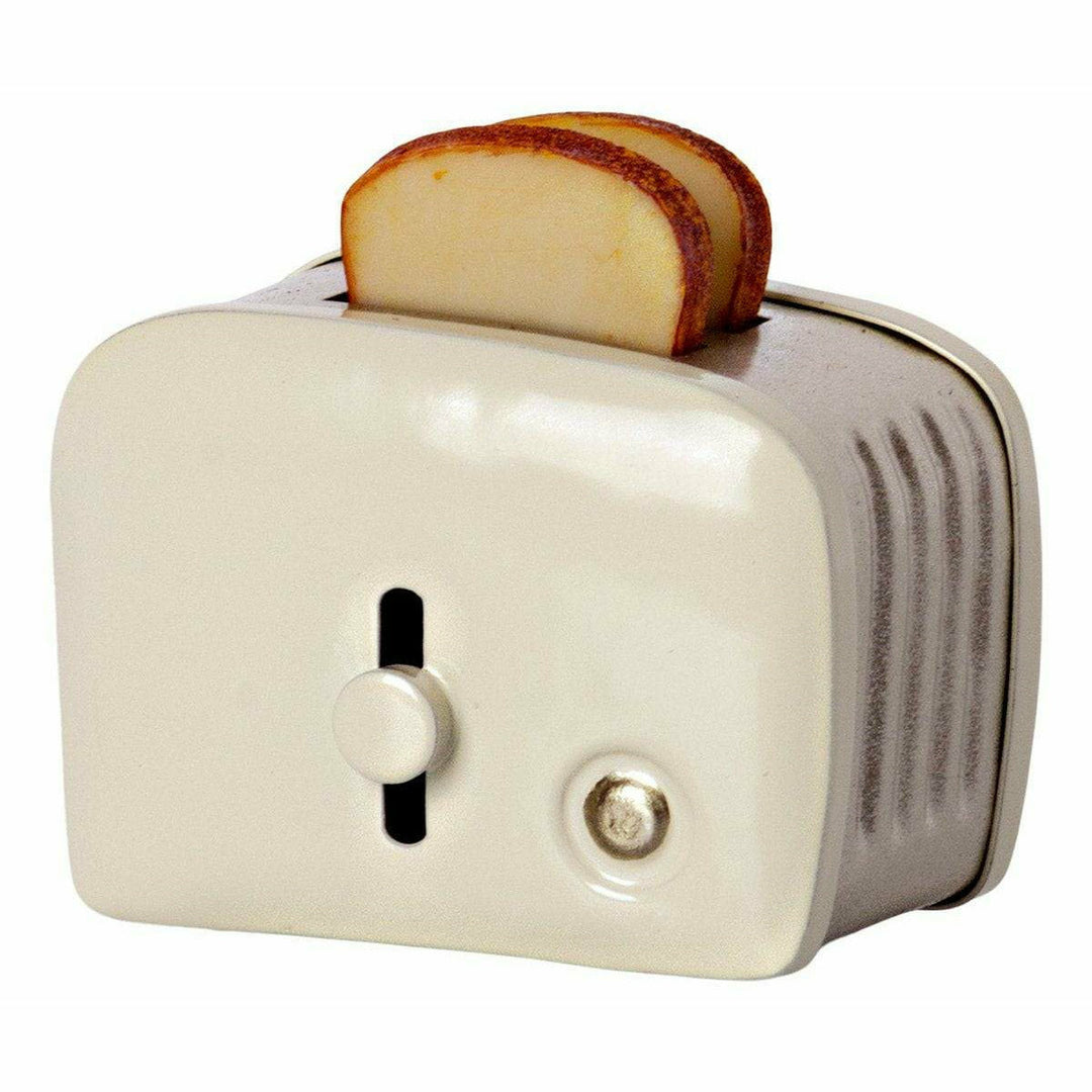 Maileg Miniature Toaster & Bread- Off White Dollhouses and Access. Maileg   