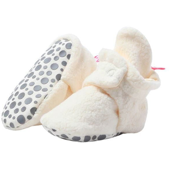 Zutano Cozie Fleece Baby Bootie Footwear Zutano Cream 12 Months 