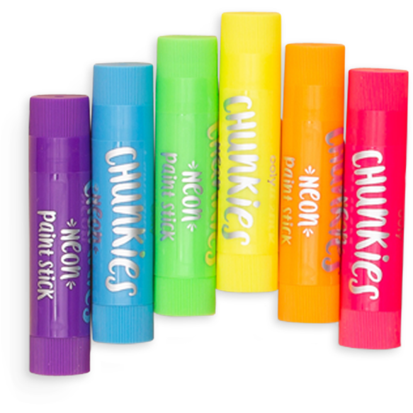 Ooly Chunkies Paint Sticks- Neon Pack: Set of 6 Paint Ooly   