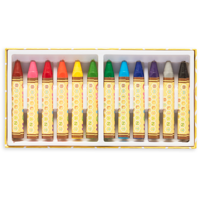 Ooly Brilliant Bee Crayons: Set of 12 Crayons Ooly   