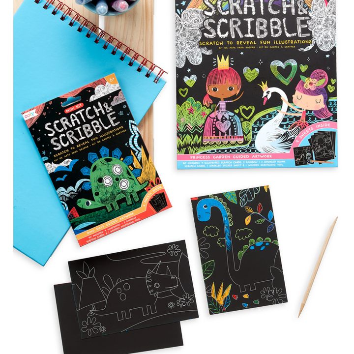 Ooly Mini Scratch & Scribble Art Kit- Dino Days Art Kit Ooly   