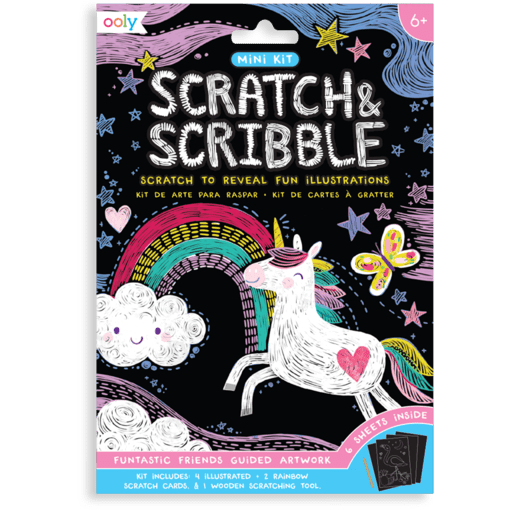 Ooly Mini Scratch & Scribble Art Kit- Funtastic Friends Art Kit Ooly   