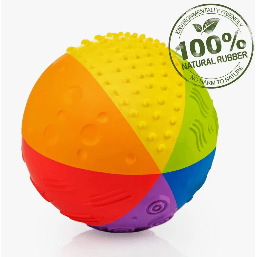 CaaOcho Natural Rainbow Sensory Ball 4" Pacifiers and Teething CaaOcho   