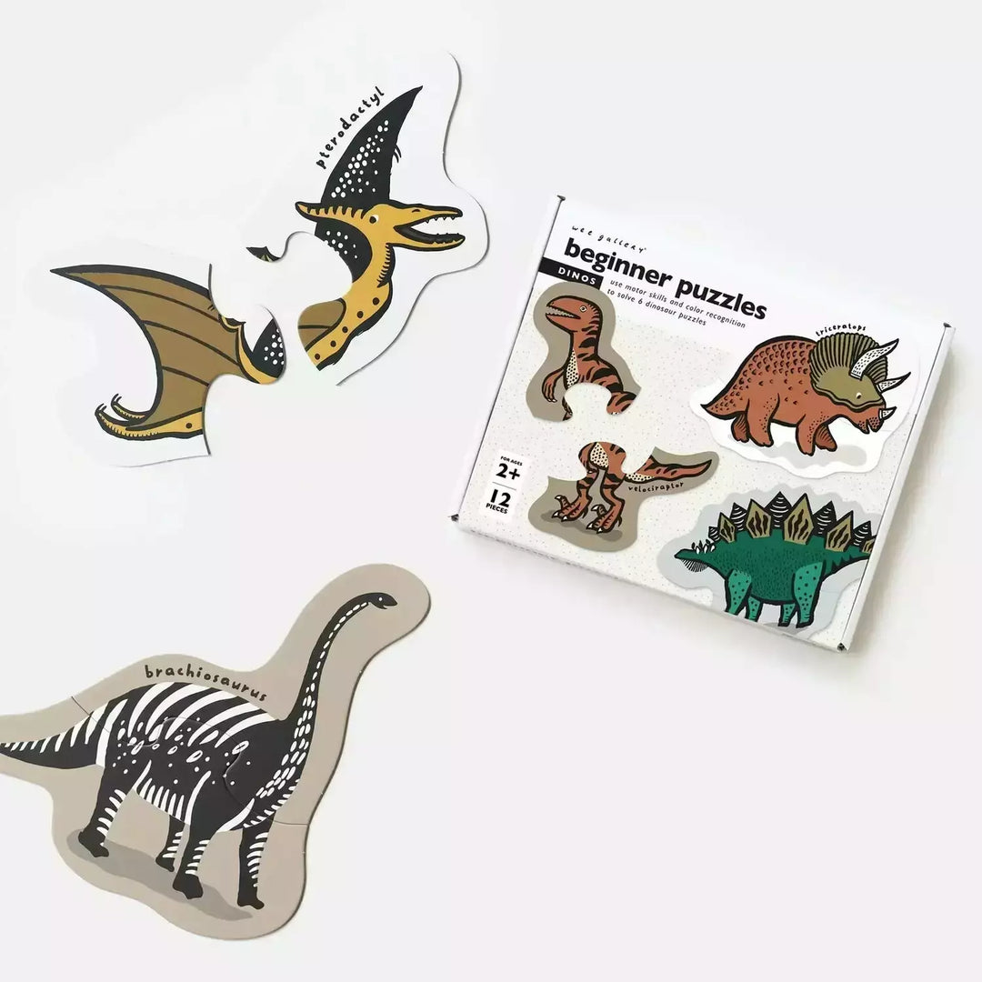 Wee Gallery Beginner Puzzles - Dino Wooden Toys Wee Gallery   