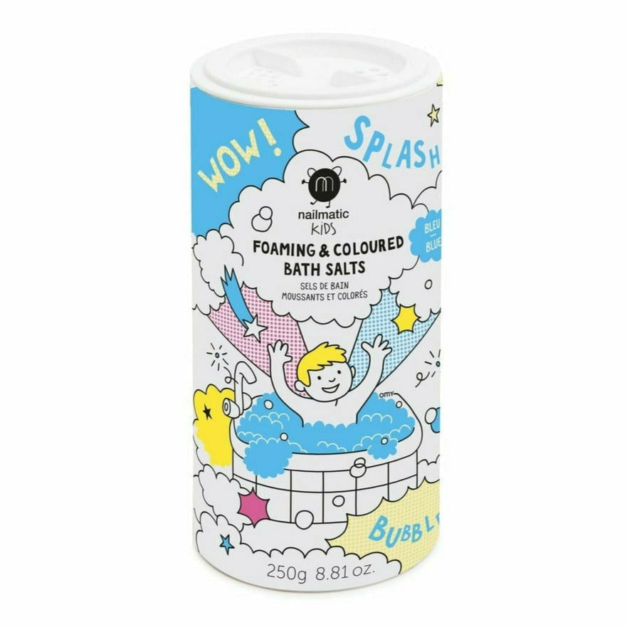 Nailmatic Kids Foaming & Colored Bath Salts - Blue Natural Toiletries Nailmatic Kids   