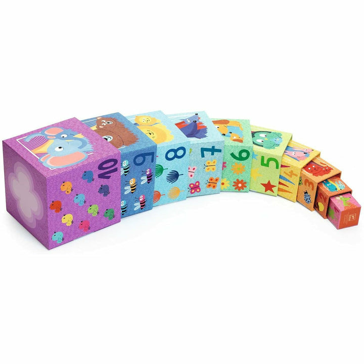 Djeco Blocks & Towers Rainbow Stacking Blocks Toddler And Pretend Play Djeco   