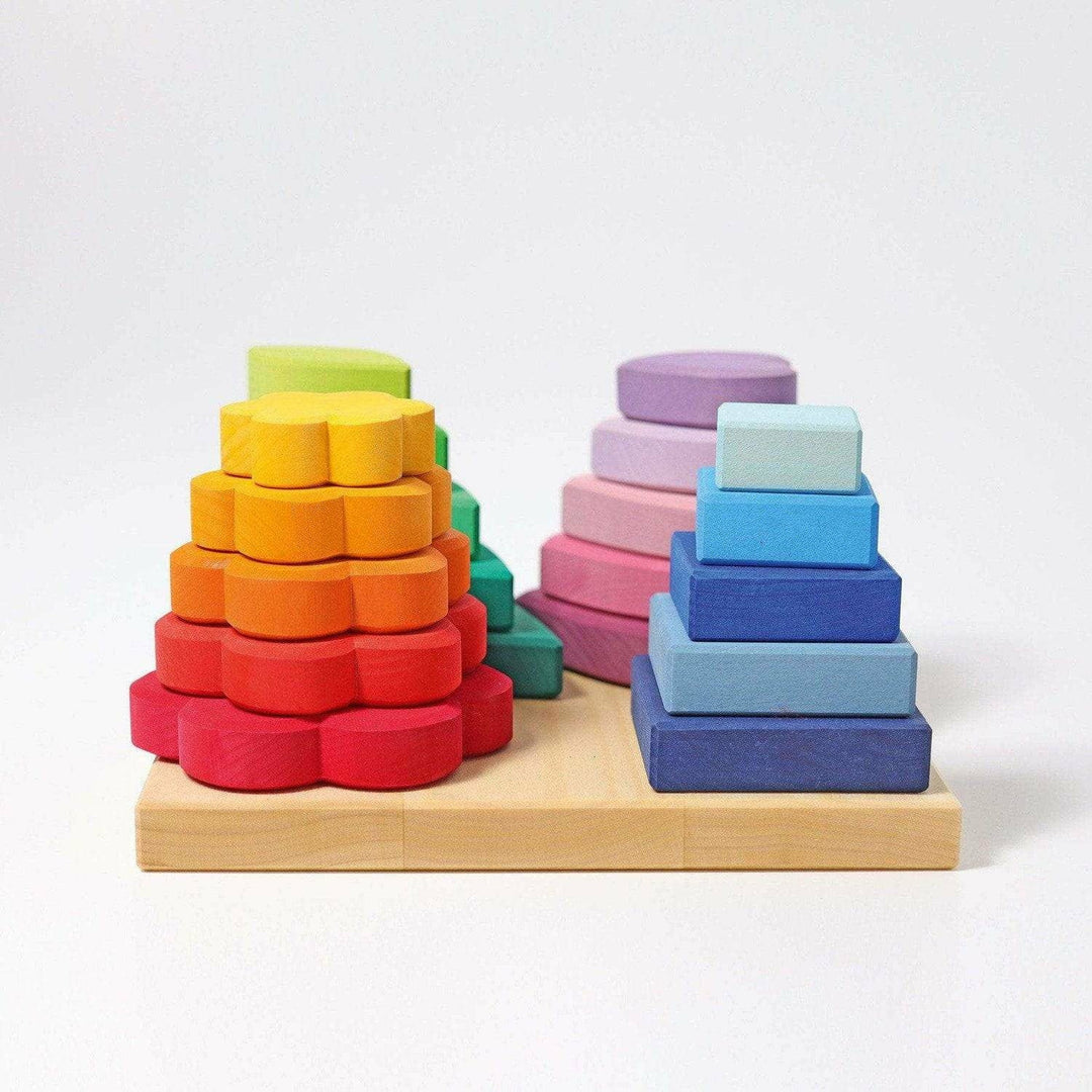 Grimm's Stacking Game Shapes Wooden Toys Grimm's   