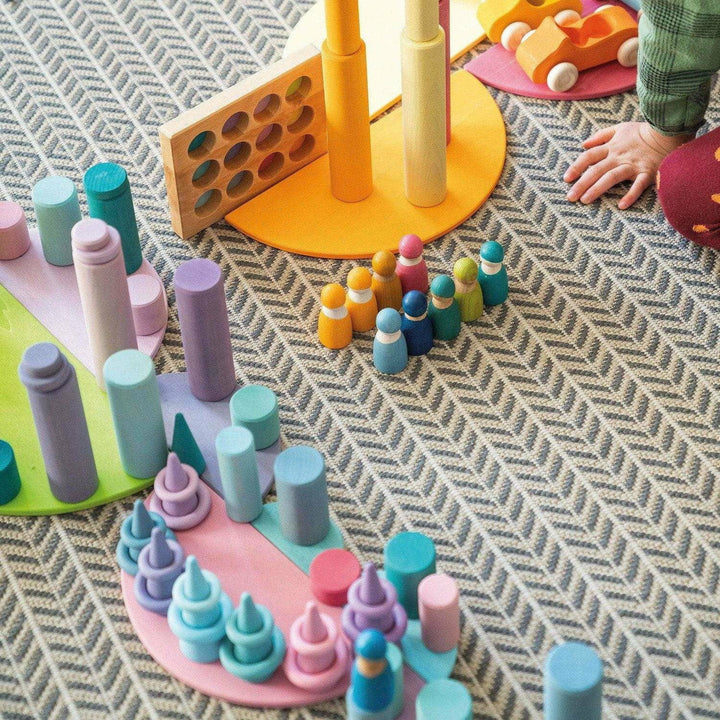 Grimm's Large Semicircles - Pastel Sorting & Stacking Toys Grimm's   