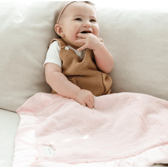 Saranoni Satin Border Mini Blankets Swaddles & Blankets Saranoni Light Pink  