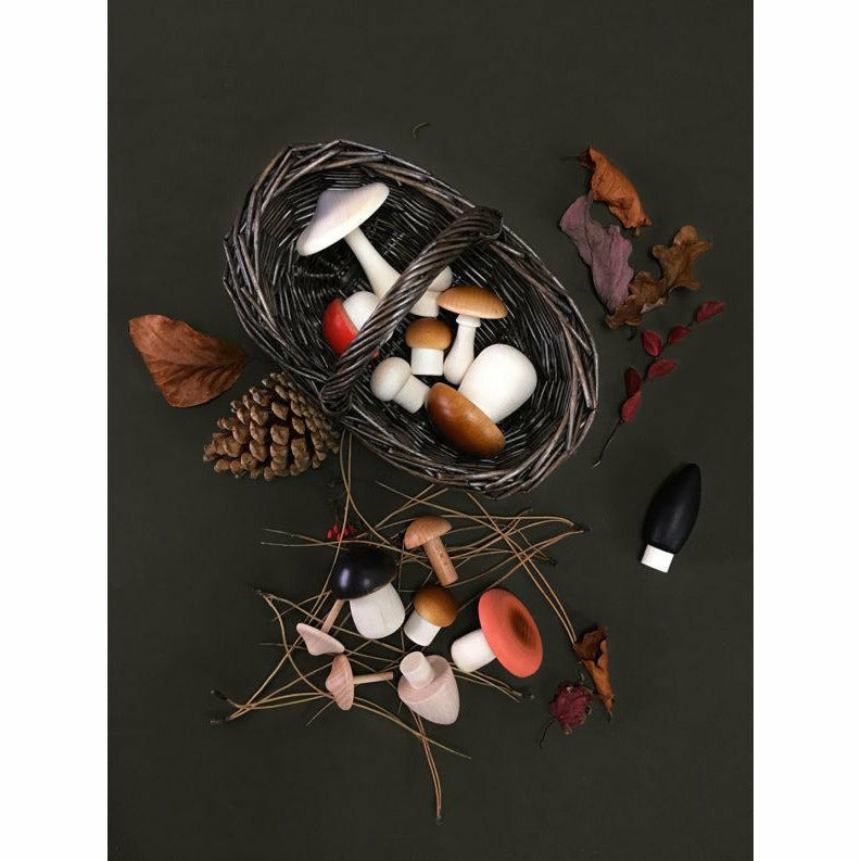 Moon Picnic - Forest Mushrooms Basket Wooden Toys Moon Picnic Dark Basket  