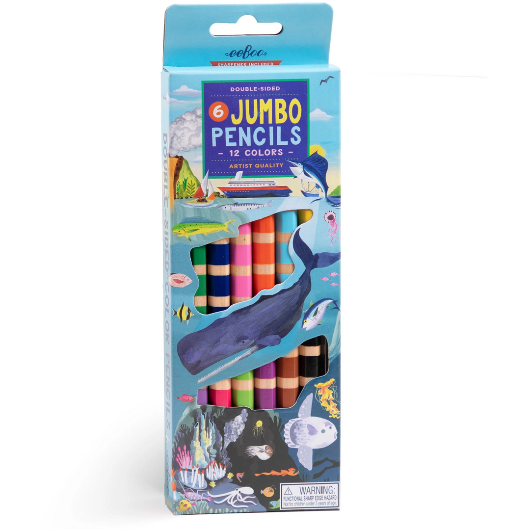 eeBoo Under The Sea 6 Jumbo Double Pencils Pencils eeBoo   