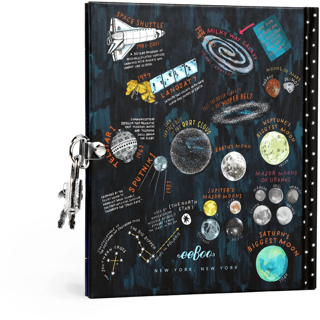 eeBoo Space Aventure Glow In The Dark Journal Sketchbook eeBoo   