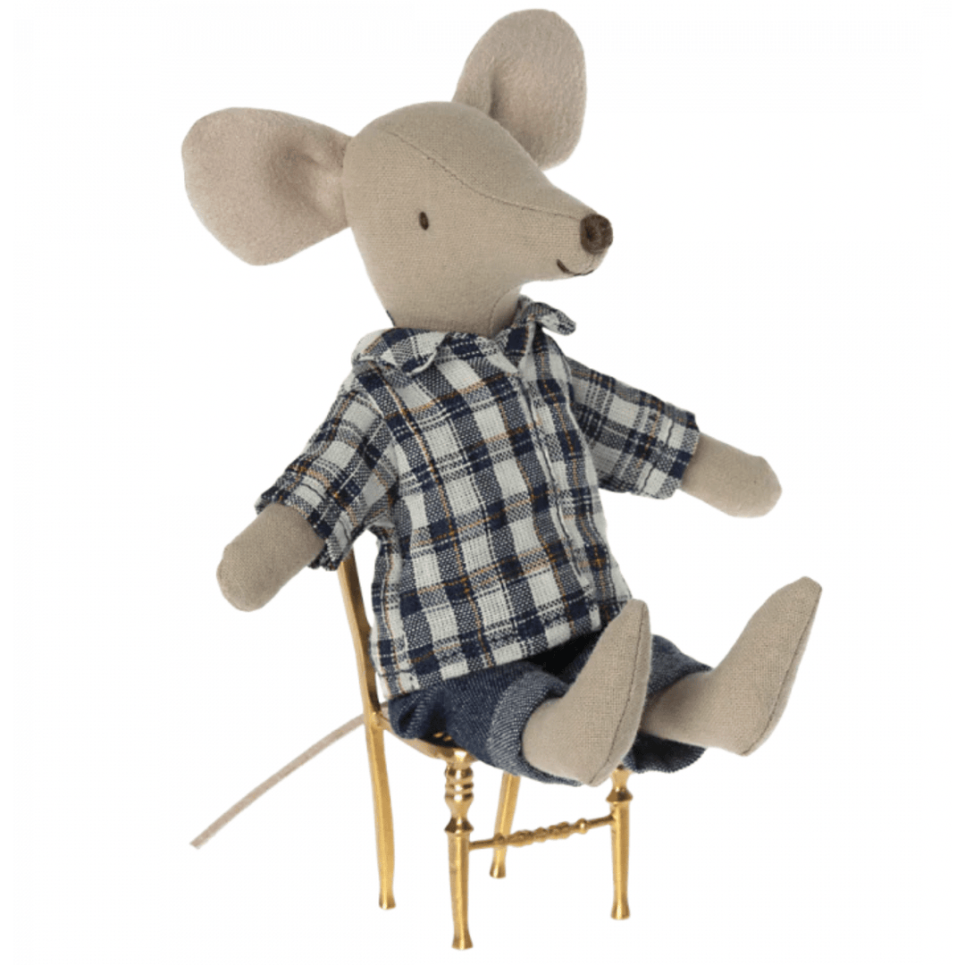 Maileg Dad Mouse-Plaid Shirt Mice Maileg   