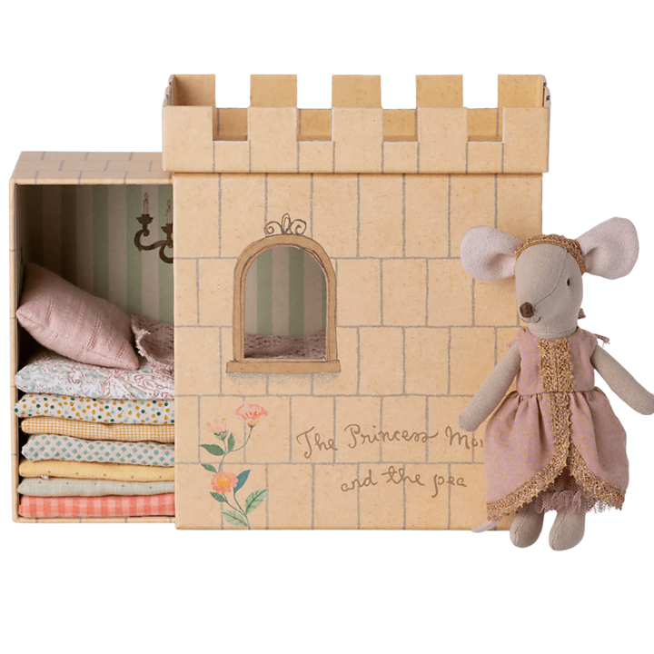 Maileg Princess And The Pea Big Sister Mouse- Pink Dress Mice Maileg   