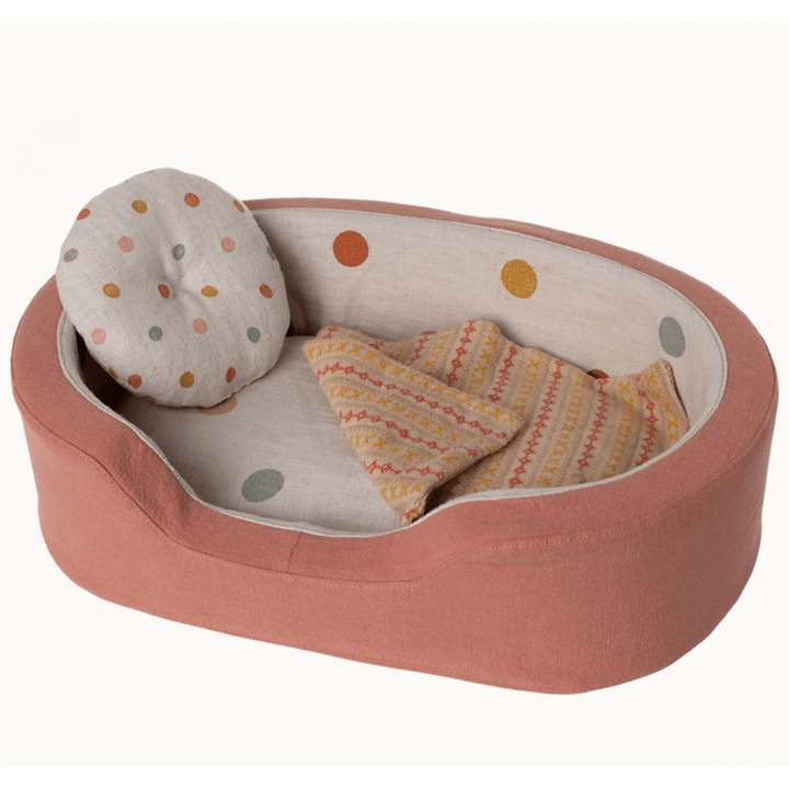 Maileg Dog Basket- Coral Dolls Maileg   