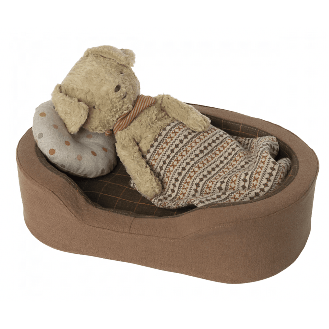 Maileg Dog Basket- Brown Dolls Maileg   