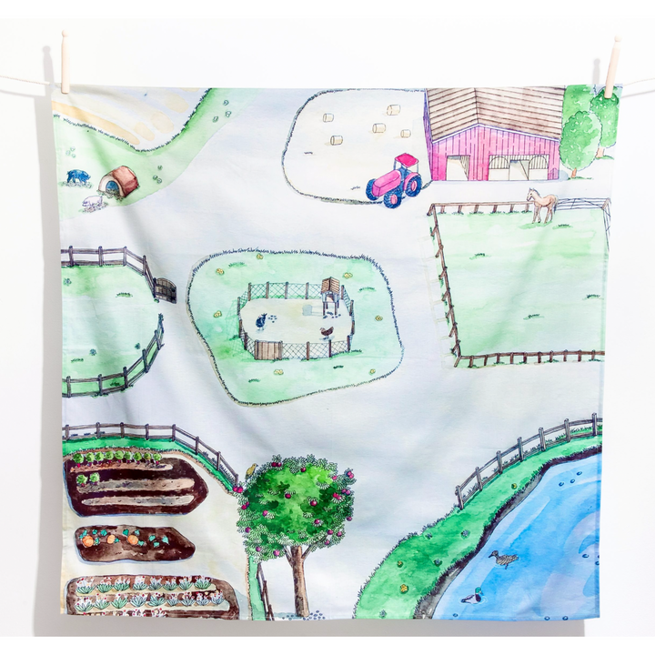 Wonderie Around The Farm Playcloth MAXI Toddler And Pretend Play Wonderie U.K.   